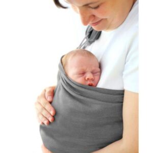 BabyWombWorld Ring Sling - Adjustable, Soft, Hands-Free Baby Carrier for Newborns & Toddlers - Grey