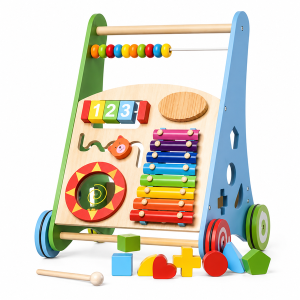 Push & Pull Learn & Play Wooden Baby Activity Walker